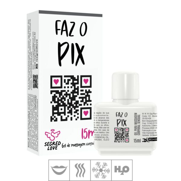 Gel Comestível Com Tatoo Provisória Faz o Pix 15ml – Menta - 931686