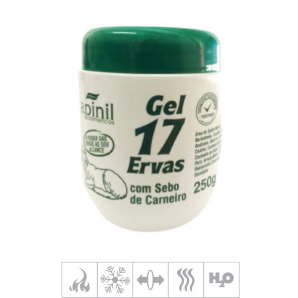 Gel Para Massagem 17 Ervas Com Sebo de Carneiro 250g – Padrão - 450723