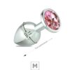Plug de Metal M Cromado Com Strass 7cm SI – Pedra Rosa - 693275 - Image 2