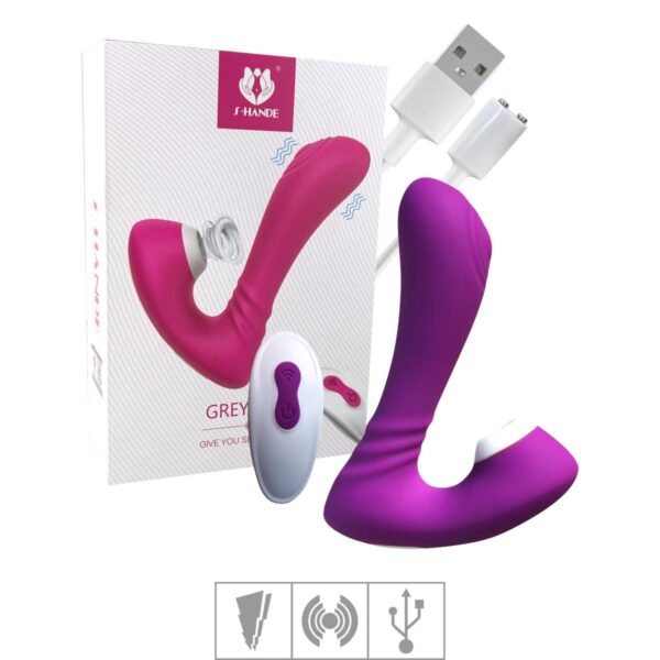 Estimulador Com Pulsação Recarregável Grey SI – Roxo - 561744