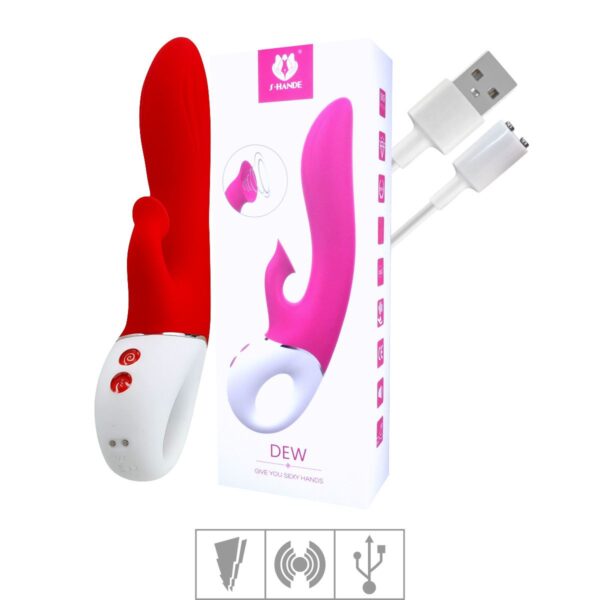Estimulador Com Sucção Recarregável Dew SI – Vermelho - 521096