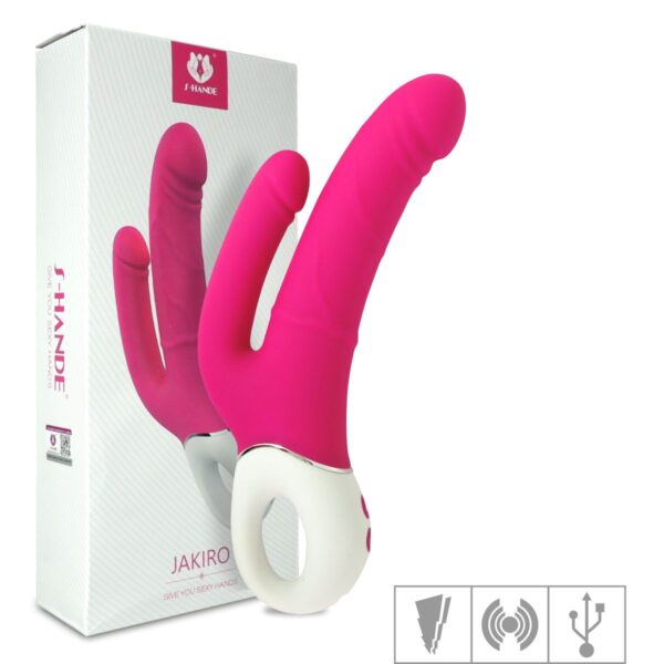 Vibrador Recarregável Duplo Jakiro SI – Rosa - 748548