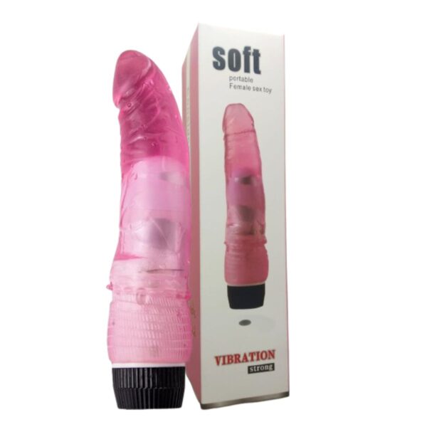 Prótese 17x14cm Com Vibro SI – Rosa - 515849
