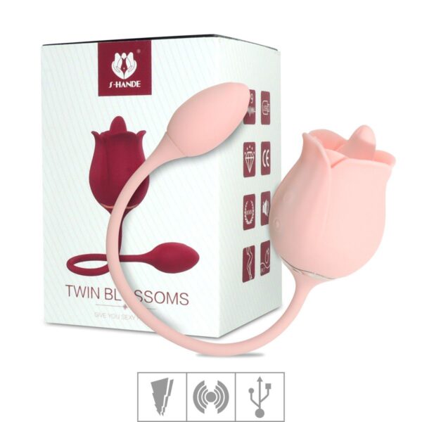 Estimulador Recarregável Formato de Rosa Blossoms SI – Rosa - 309721