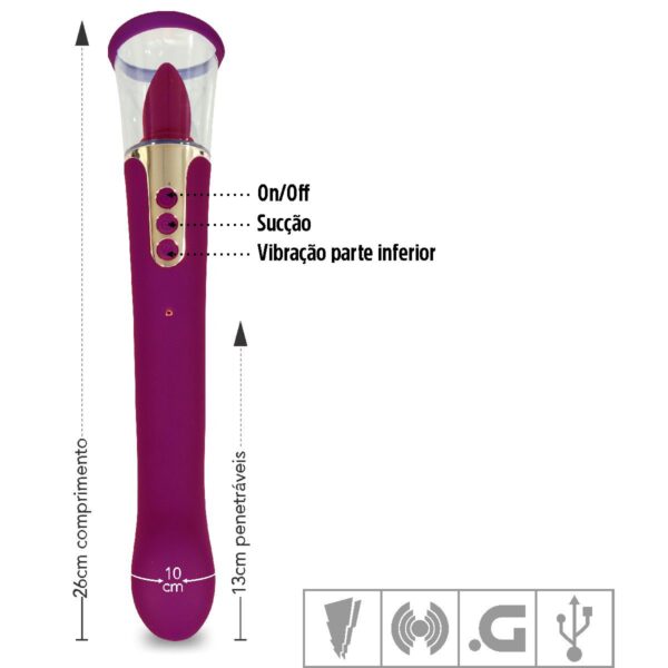 Vibrador e Estimulador de Clitóris Recarregável Amzing SI – Magenta - 214521