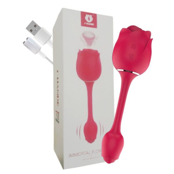 Estimulador Recarregável Formato de Rosa Immortal Flower 3 SI – Vermelho - 151944