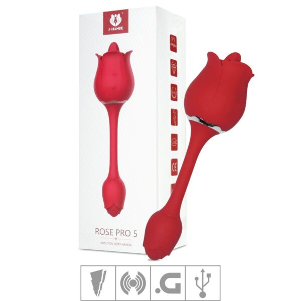 Estimulador Recarregável Formato de Rosa Rose Pro SI – Vermelho - 954933
