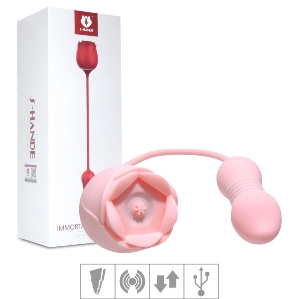 Estimulador Recarregável Formato de Rosa Immortal Flower SI – Rosa - 428151