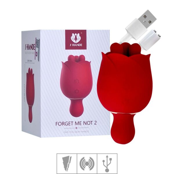 Estimulador Recarregável Formato de Rosa Forget Me Not SI – Vermelho - 487018
