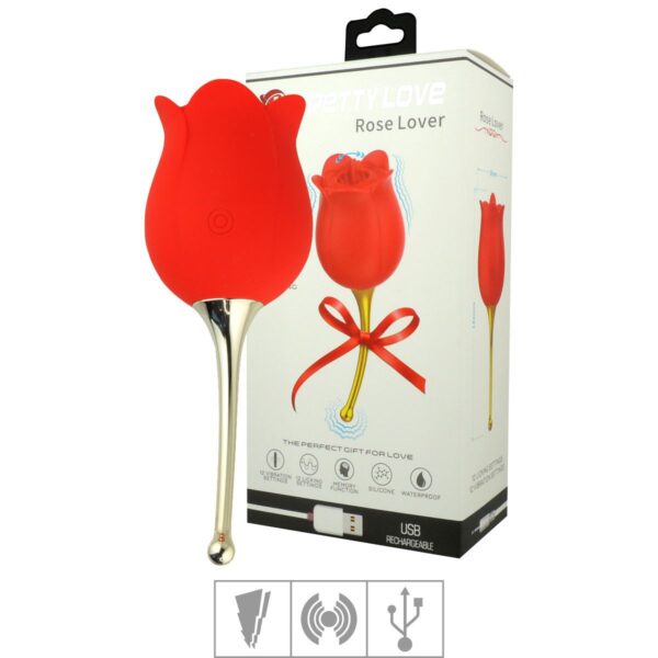 Estimulador Recarregável Formato de Rosa Rose Lover SI – Vermelho - 634362