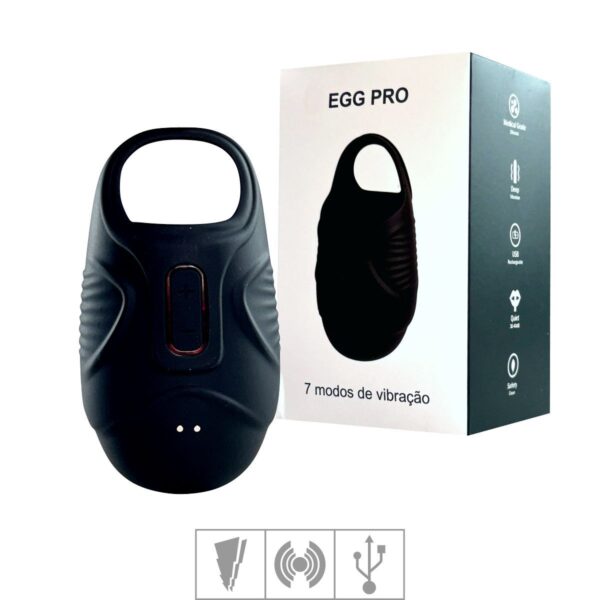 Anel Peniano Com Vibrador Para Escroto Egg Pro SI – Preto - 727823