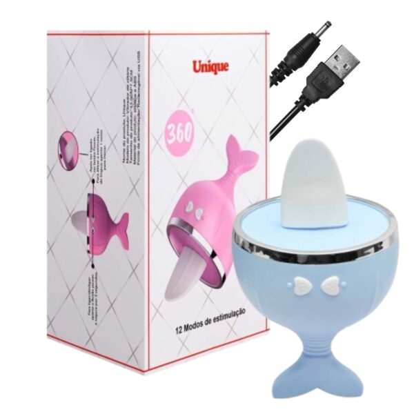 Estimulador De Clitóris Com Língua – Azul - 293468