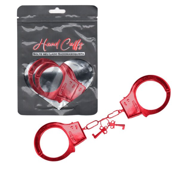 Algema em Metal Hand Cuffs SI – Vermelho - 268081