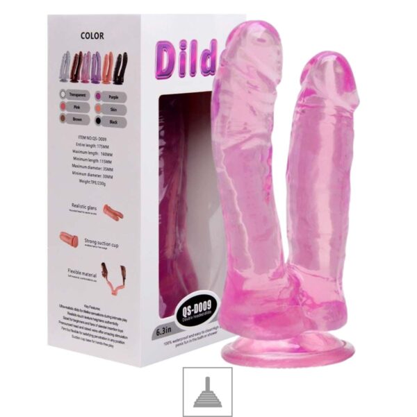 Prótese Dupla Com Ventosa SI – Rosa - 479798