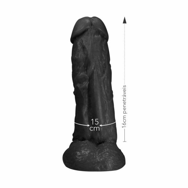 Prótese 16x15cm Com Escroto – Preto - 647155