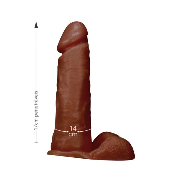 Prótese 17x14cm Com Escroto – Marrom - 318767