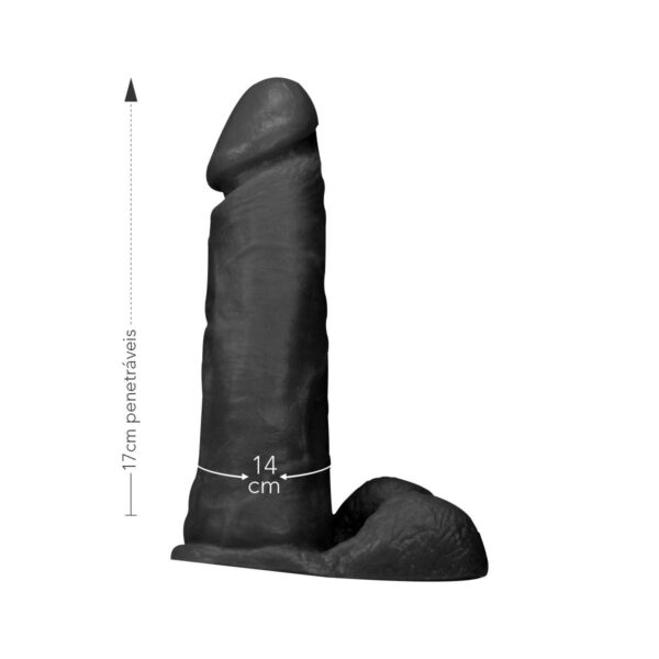 Prótese 17x14cm Com Escroto – Preto - 702972