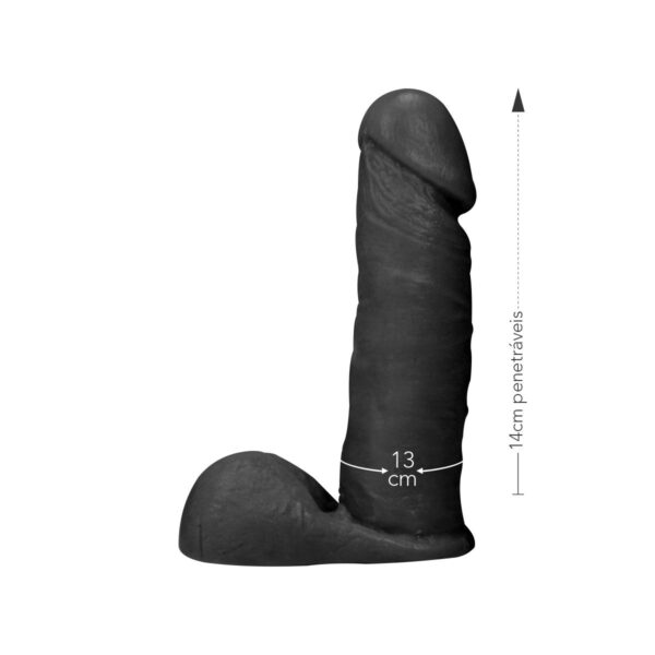 Prótese 14x13cm Com Escroto – Preto - 937402