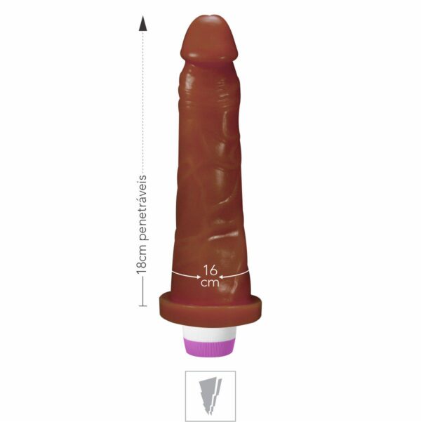 Prótese 18x16cm Com Vibro – Marrom - 749462
