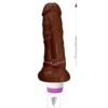 Prótese 15x17cm Com Vibro e Escroto – Marrom - 177249 - Image 2