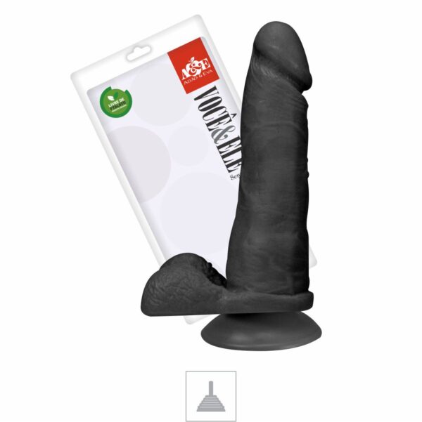 Prótese 17x15cm Com Ventosa e Escroto – Preto - 866053