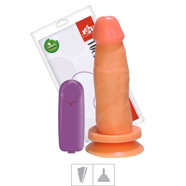Prótese 13x13cm Com Vibro e Ventosa – Bege - 533738
