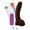 Prótese 19x15cm Com Vibro Ventosa e Escroto – Marrom - 404639 - Image 2