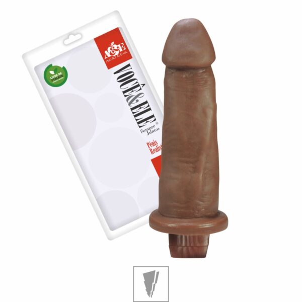 Prótese 18x17cm Com Vibro – Marrom - 625332