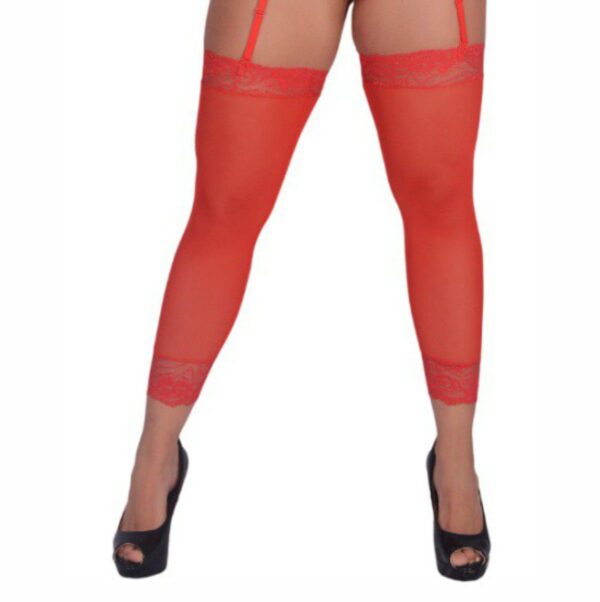 Meia 7/8 Com Renda Califórnia – Vermelho - 928137