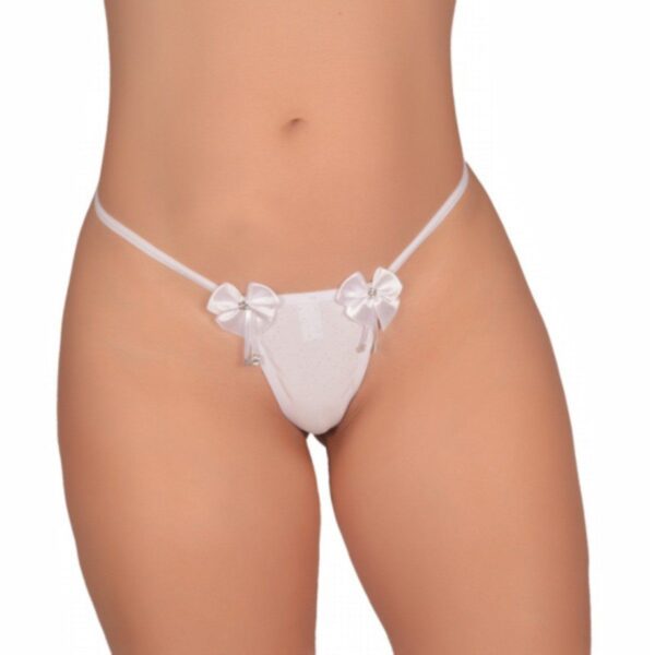 Calcinha Purpurina Com Strass – Branco - 791237