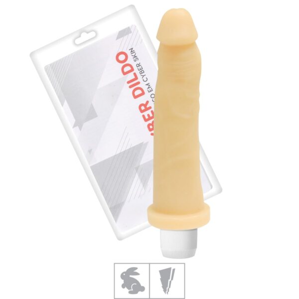 Prótese 19x15cm Com Vibro Cyber Dildo – Bege - 353861