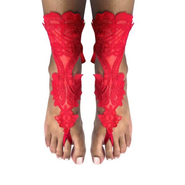 Sapatilha Romana Rendada – Vermelho - 760287