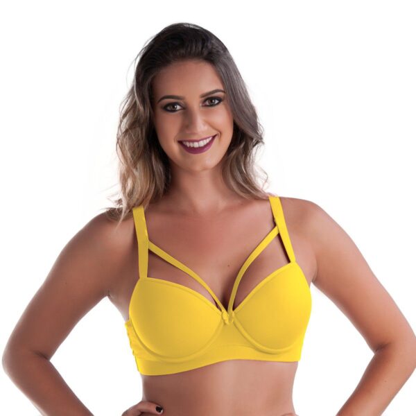 Soutien Duanip Com Bojo e Alça Dupla – Amarelo - 558874