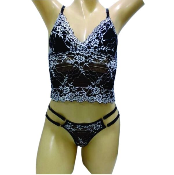 Conjunto Leila – Preto C/ Branco - 752485