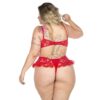 Body Agatha Plus Size – Vermelho C/ Preto - 160231 - Image 2