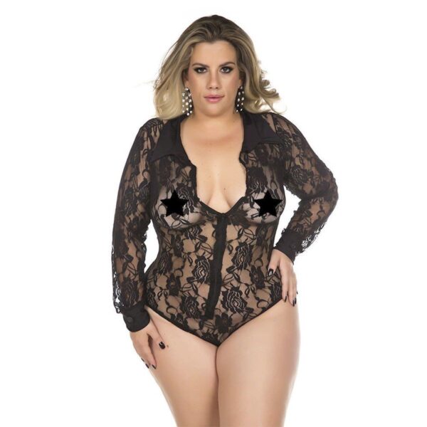 Body Executiva Plus Size – Preto - 871798