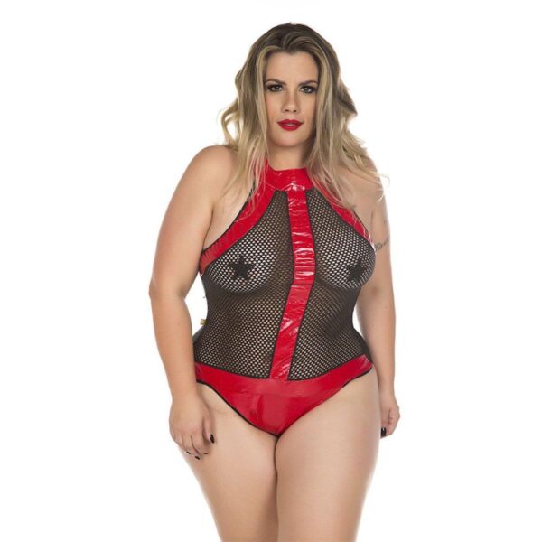 Body Fatale Plus Size – Vermelho C/ Preto - 172868