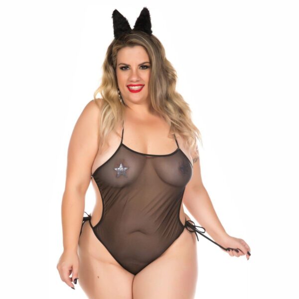 Fantasia Mini Loba II Plus Size – Preto - 514882
