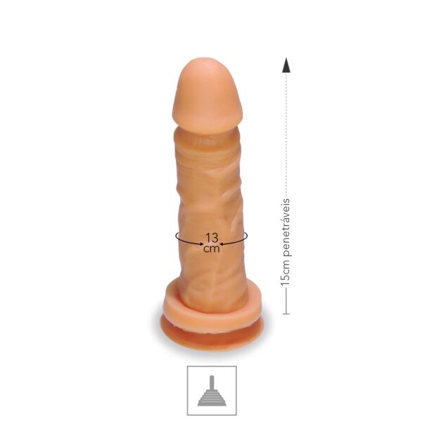 Prótese 15x13cm Com Ventosa Mydick – Bege - 245823
