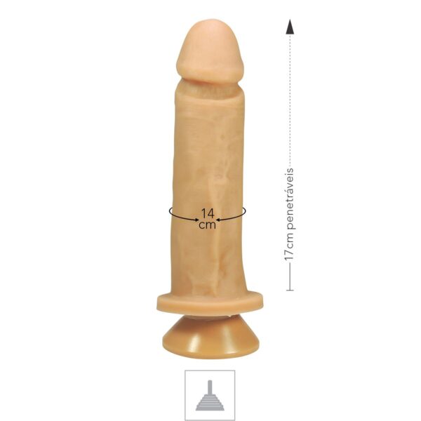 Prótese 17x14cm Com Ventosa Mydick – Bege - 951313