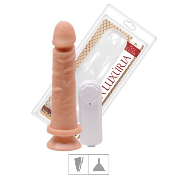 Prótese 18x14cm Com Vibro e Ventosa – Bege - 926583