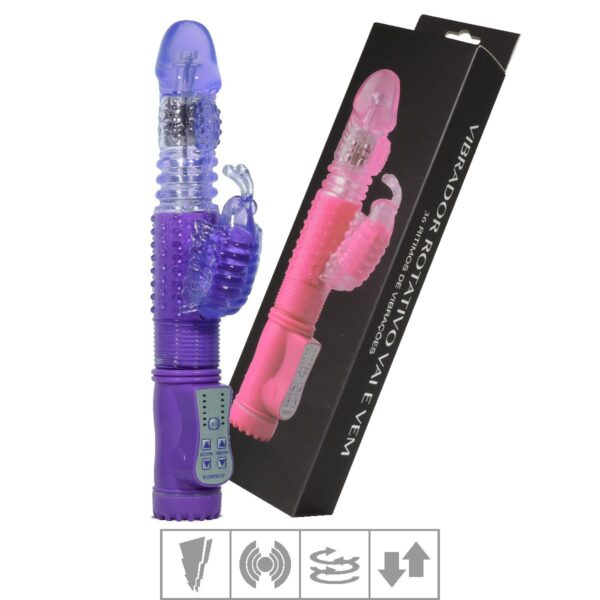 Vibrador Vai e Vem Com Estimulador VP – Roxo - 510554