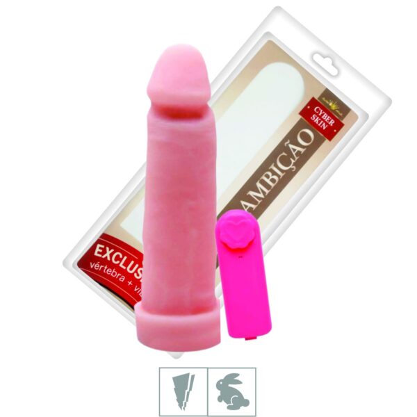 Prótese 16x14cm Com Vibro em Cyber – Bege - 661119