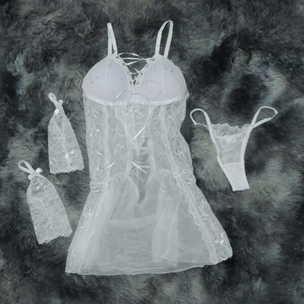 Camisola Trançada Frente e Costas – Branco - 942711