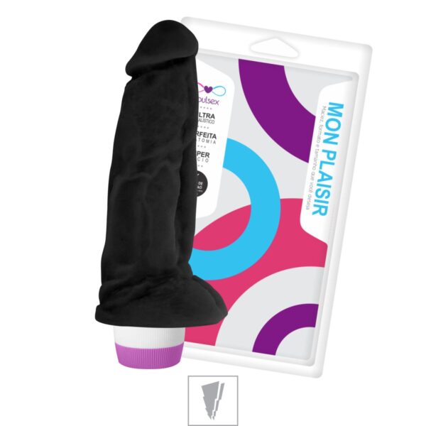 Prótese 15x16cm Com Vibro e Escroto – Preto - 685003