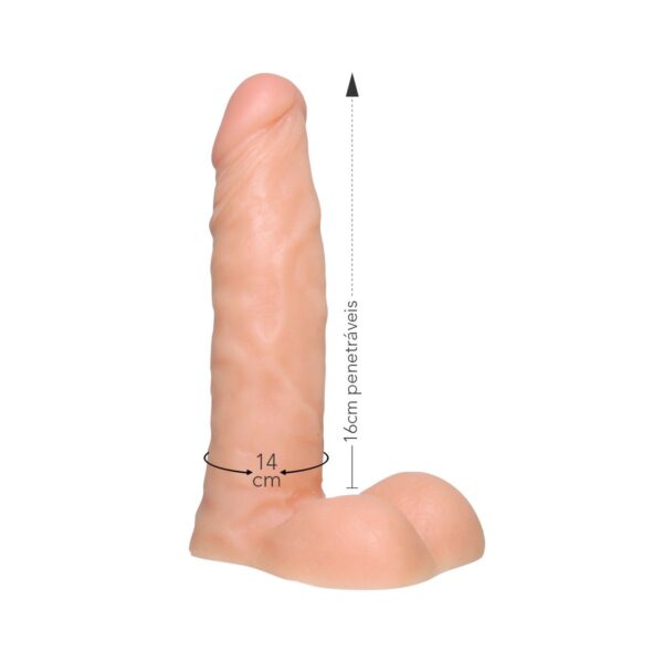 Prótese 16x14cm Com Escroto – Bege - 668131