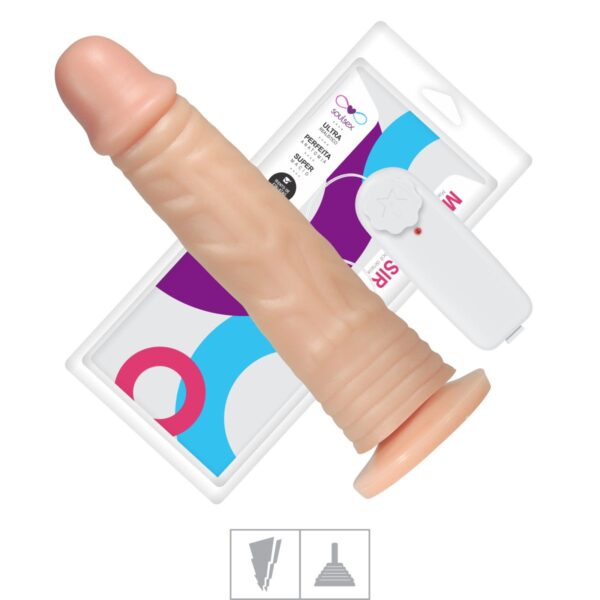 Prótese 20x17cm Com Vibro e Ventosa – Bege - 934731