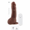 Prótese 11x14cm Com Vibro Ventosa e Escroto – Marrom - 684907 - Image 2