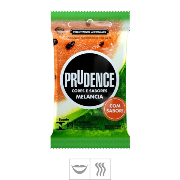 Preservativo Prudence Cores e Sabores 3un – Melancia - 910440