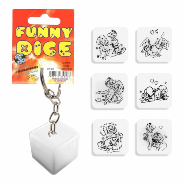 Dado Chaveiro Brilha No Escuro – Funny Dice - 159443